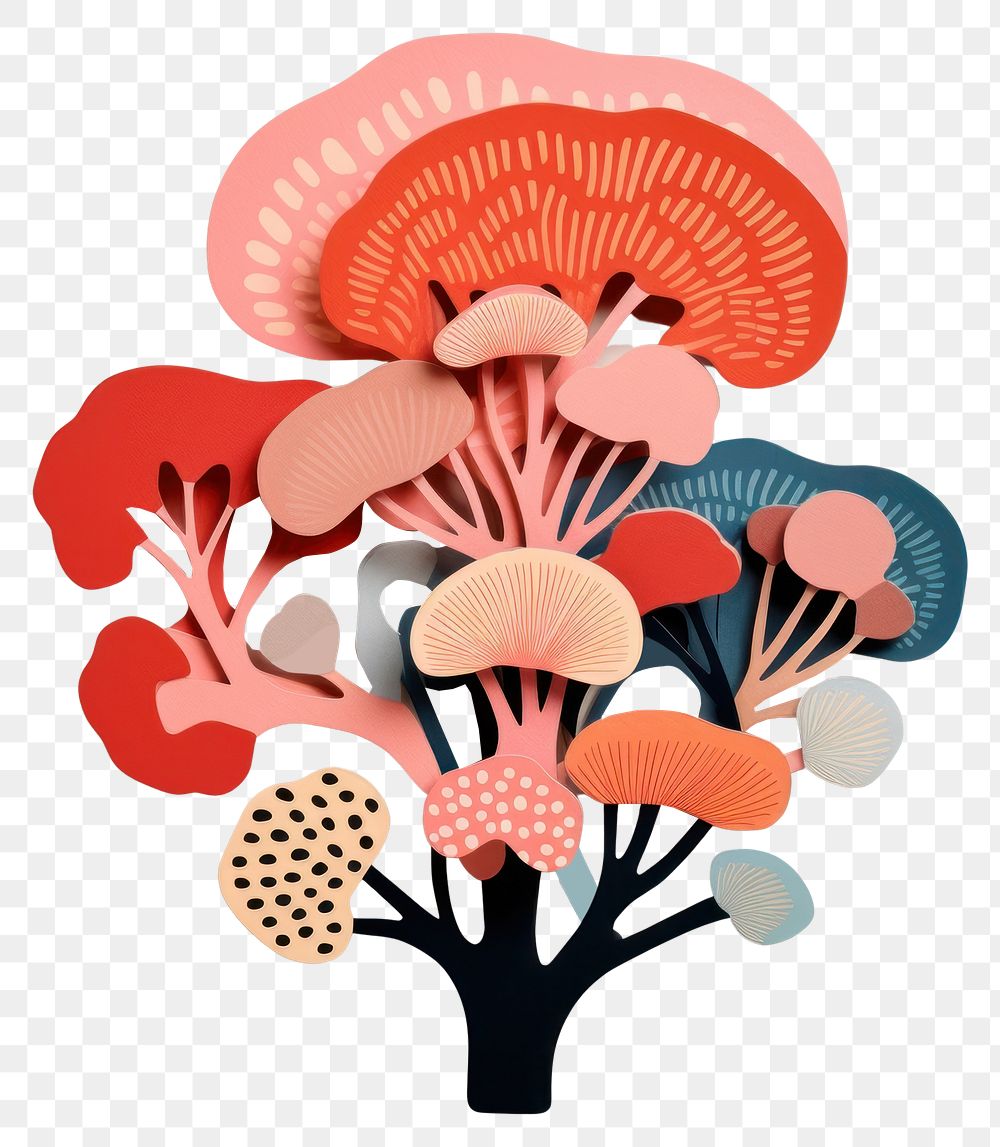 PNG Mushroom plant art creativity. AI generated Image by rawpixel.