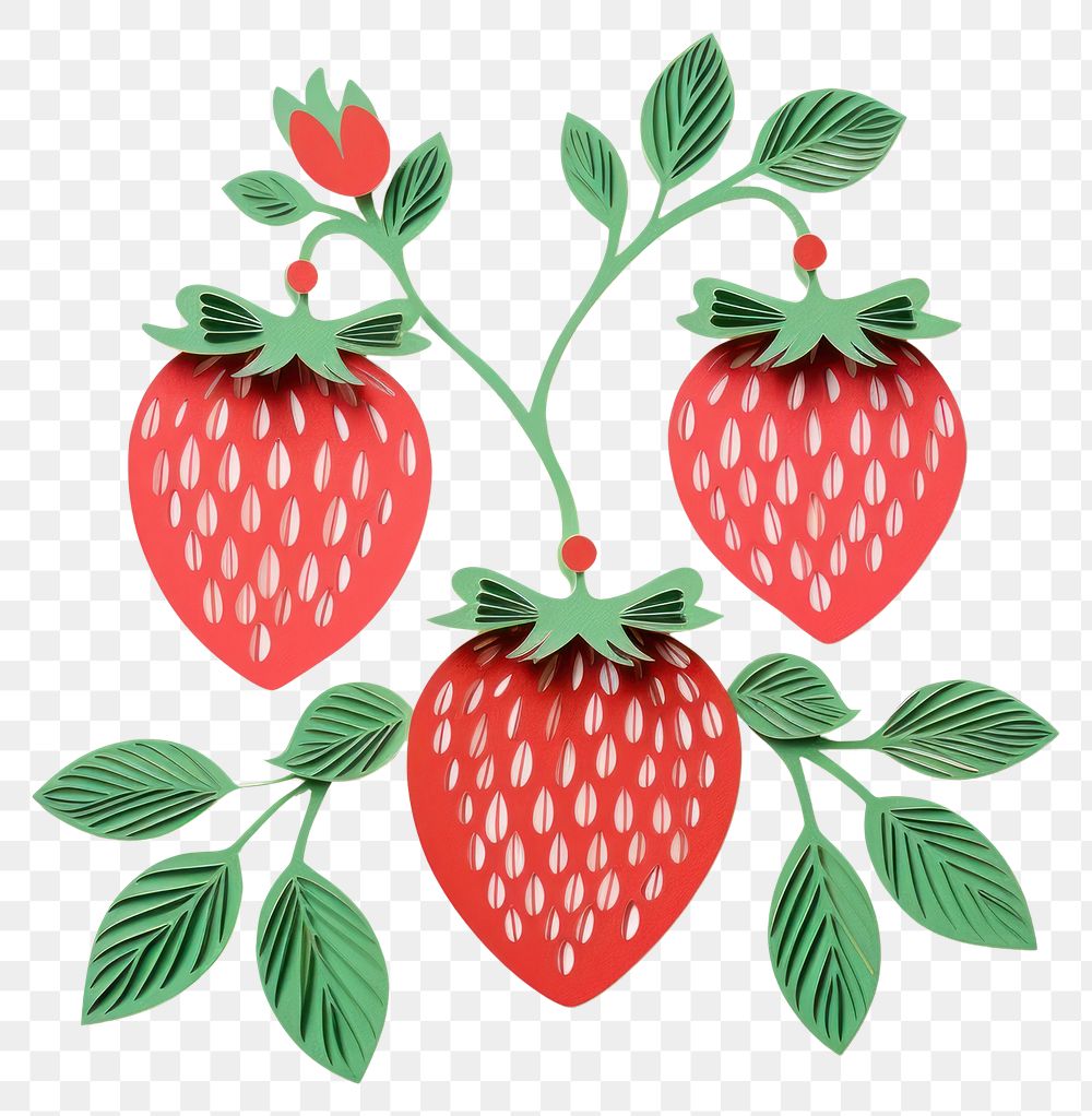 PNG Strawberry fruit pattern plant. AI generated Image by rawpixel.