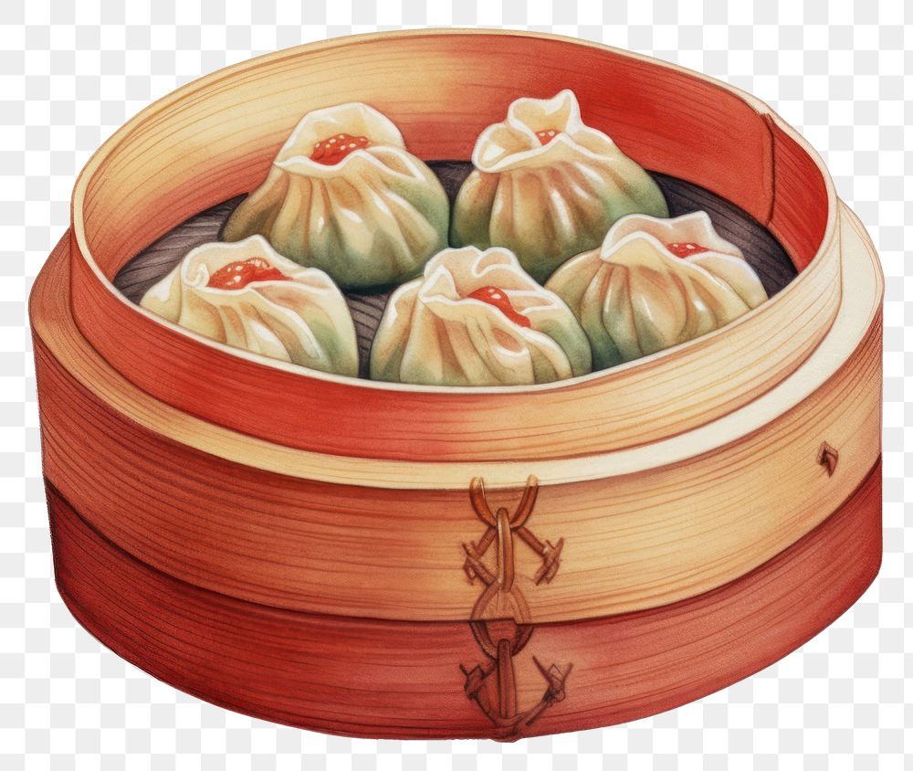 PNG Food dumpling xiaolongbao accessories, digital paint illustration. AI generated image