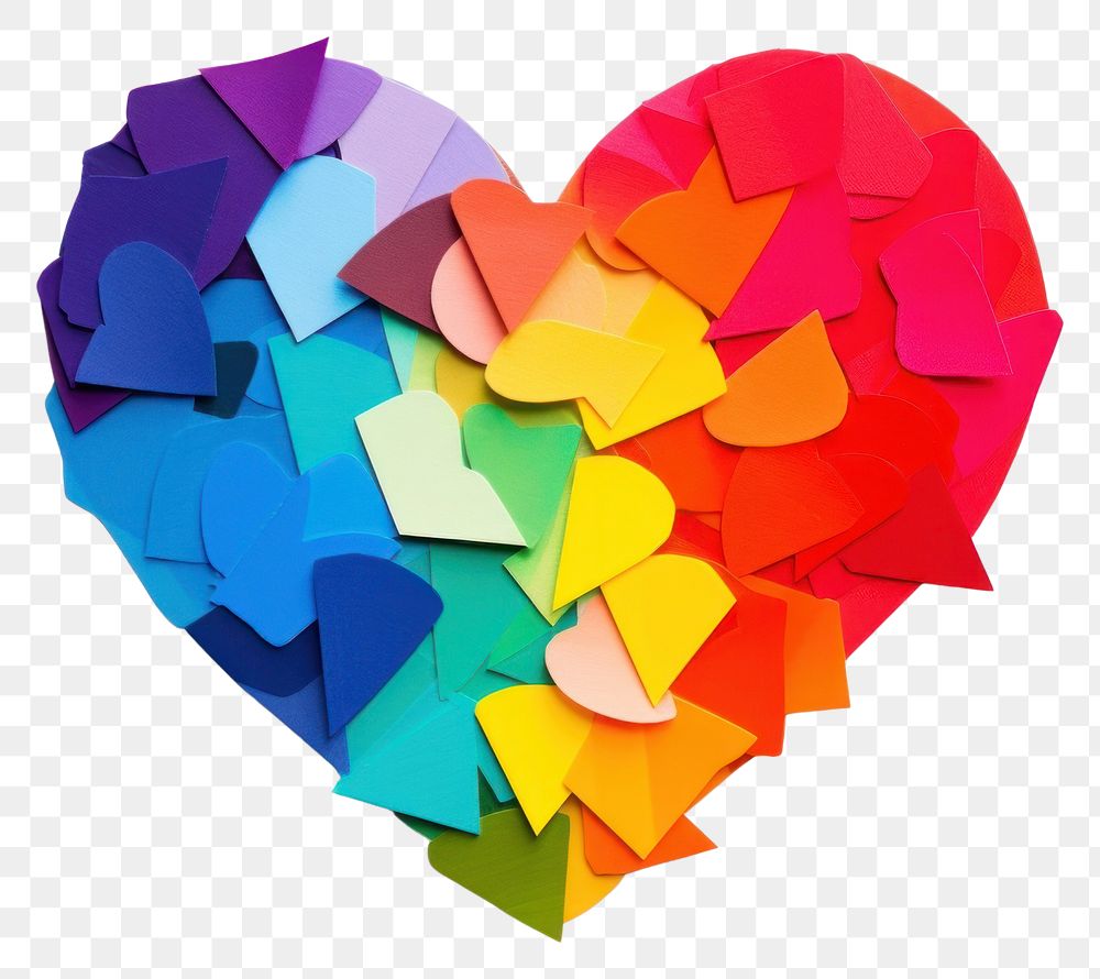 PNG Art origami heart paper. 