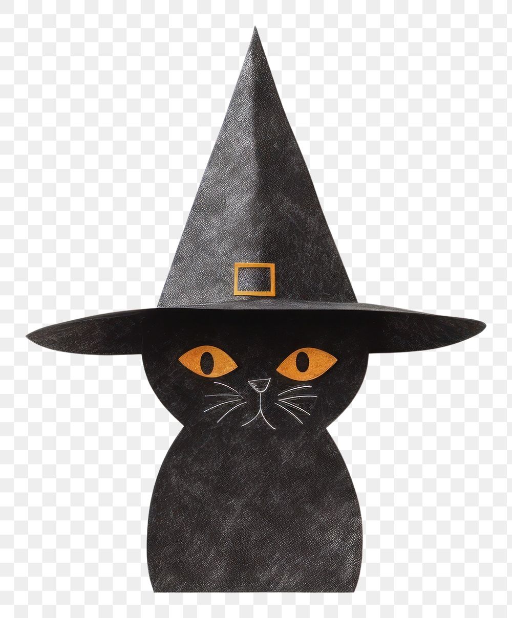PNG Craft black hat cat. AI generated Image by rawpixel.