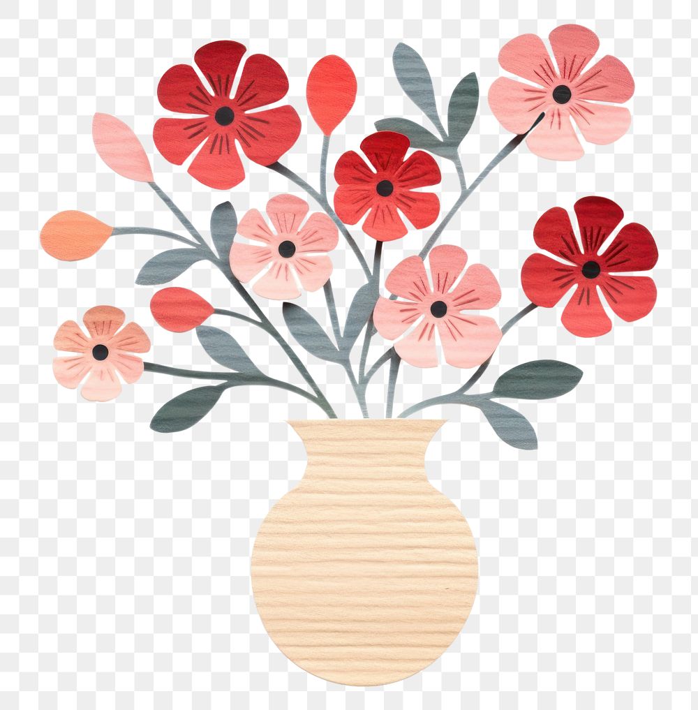 PNG Flower vase craft shape. AI generated Image by rawpixel.