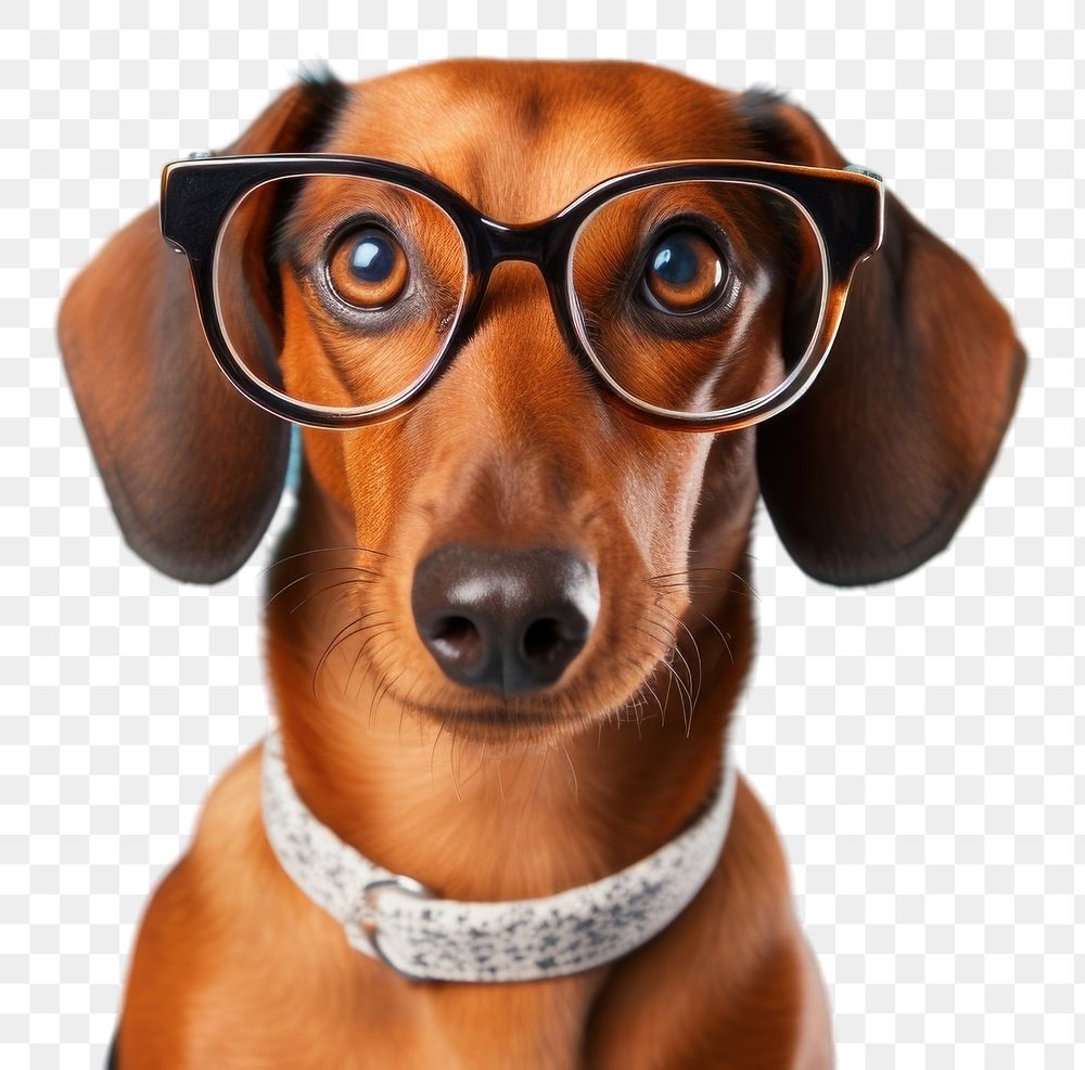 PNG Glasses mammal animal hound. AI generated Image by rawpixel.