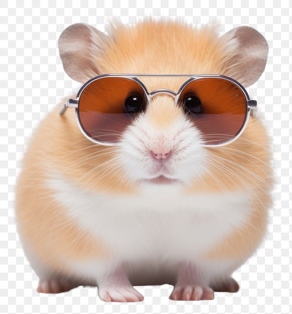 PNG Hamster sunglasses mammal animal. 