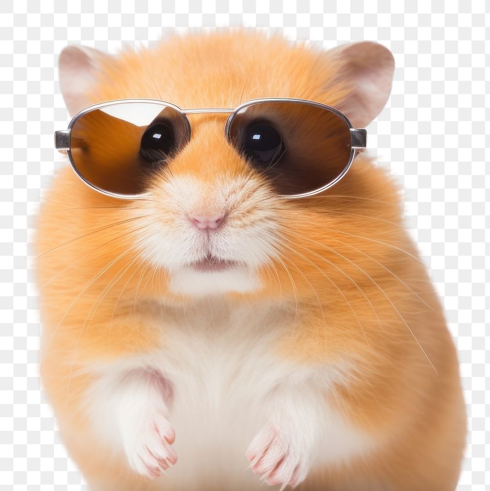 PNG Sunglasses hamster mammal animal. 