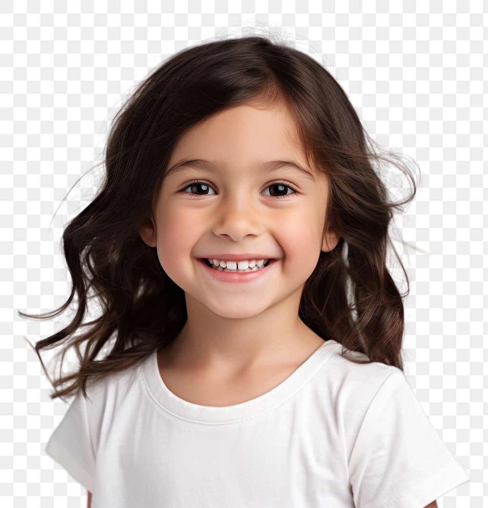 PNG Portrait child smile photo. AI generated Image by rawpixel.