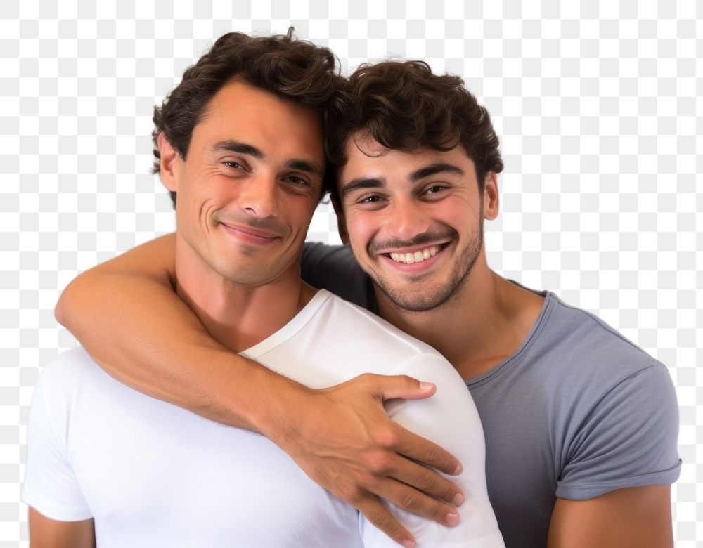 PNG Smile adult men togetherness transparent background