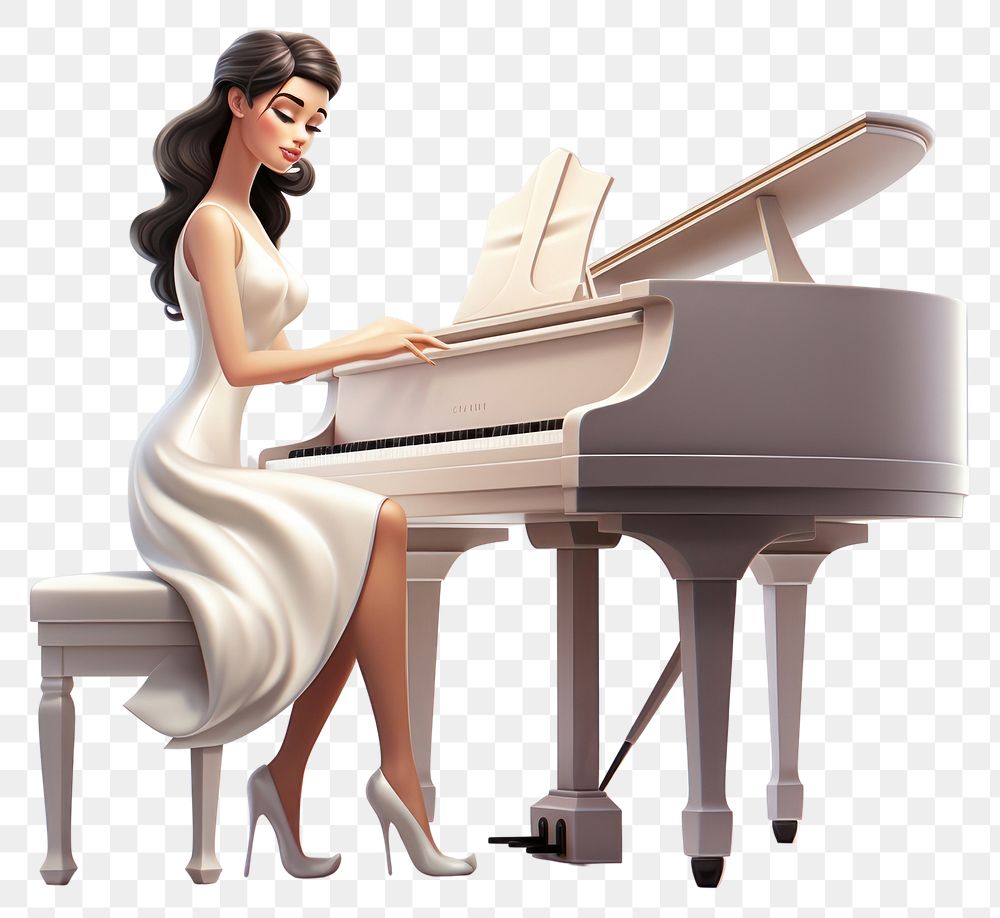 PNG Piano keyboard musician pianist. AI generated Image by rawpixel.