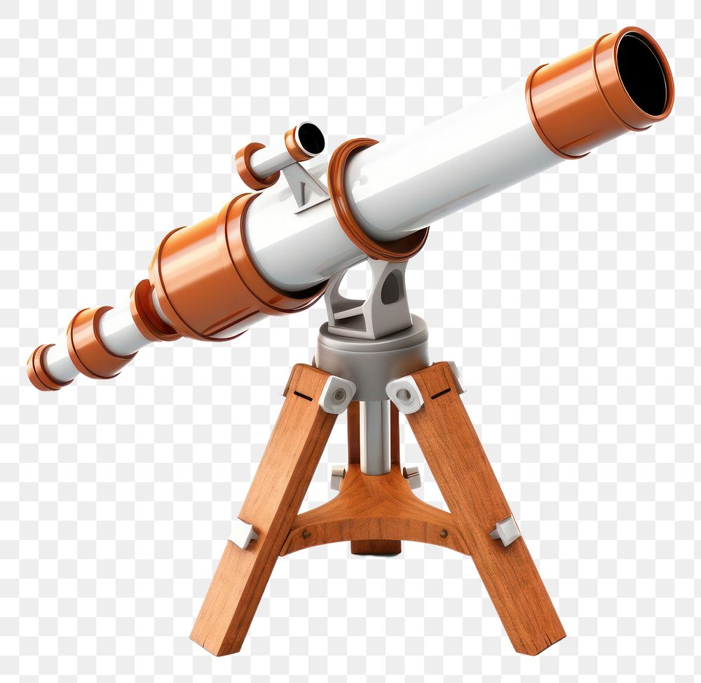 PNG  Telescope white background binoculars technology. AI generated Image by rawpixel.