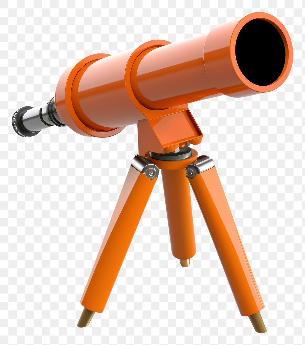 PNG  Telescope white background surveillance binoculars. AI generated Image by rawpixel.