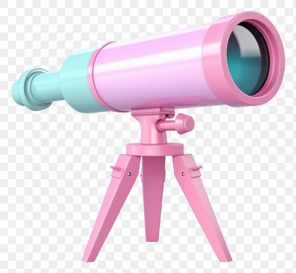 PNG  Telescope white background surveillance binoculars. AI generated Image by rawpixel.