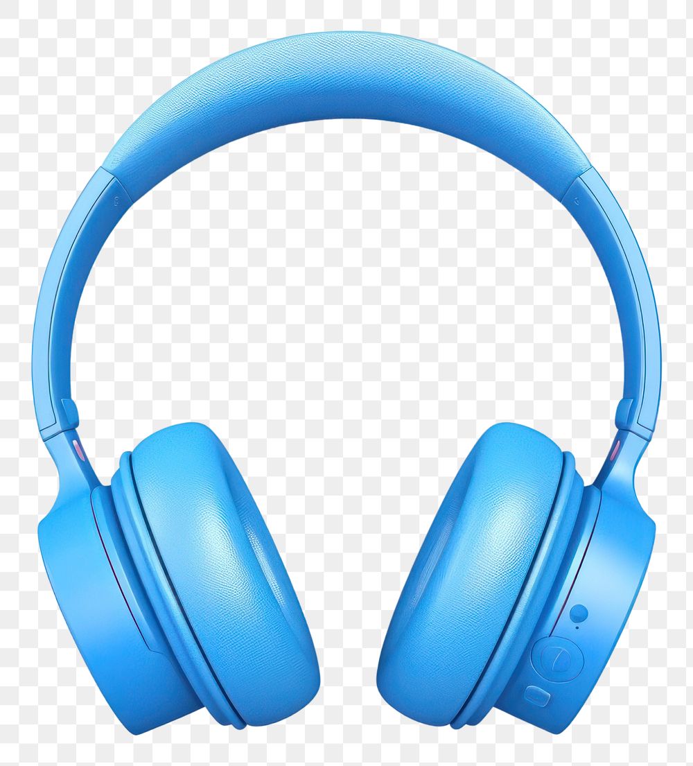 PNG Headphones headset blue transparent background. AI generated Image by rawpixel.