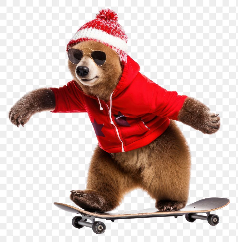 PNG Skateboard portrait mammal winter transparent background
