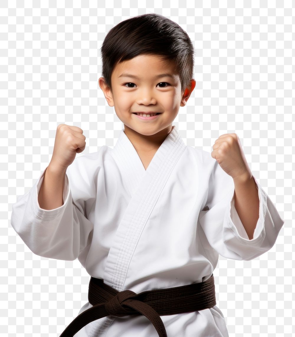 PNG Smiling karate sports child transparent background