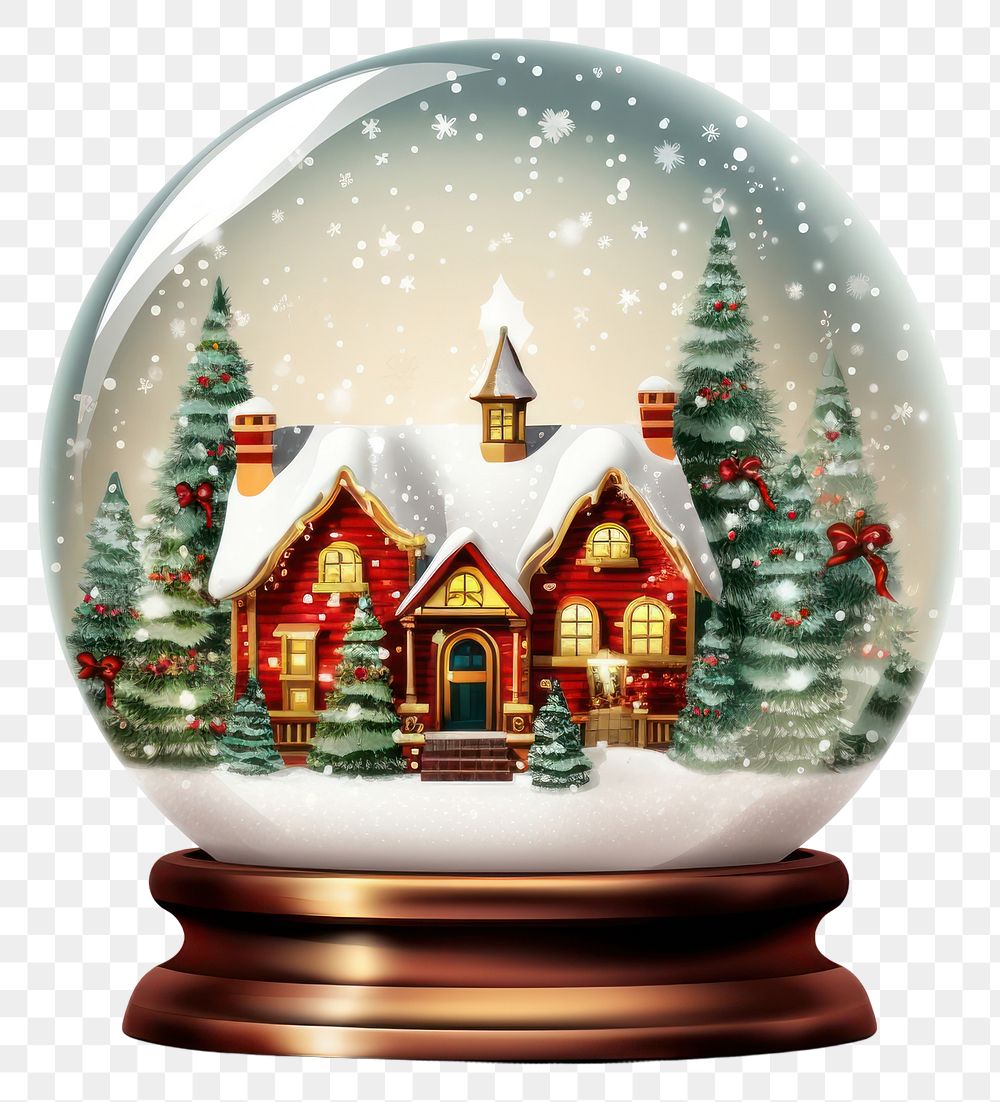 PNG Christmas sphere globe snow. AI generated Image by rawpixel.