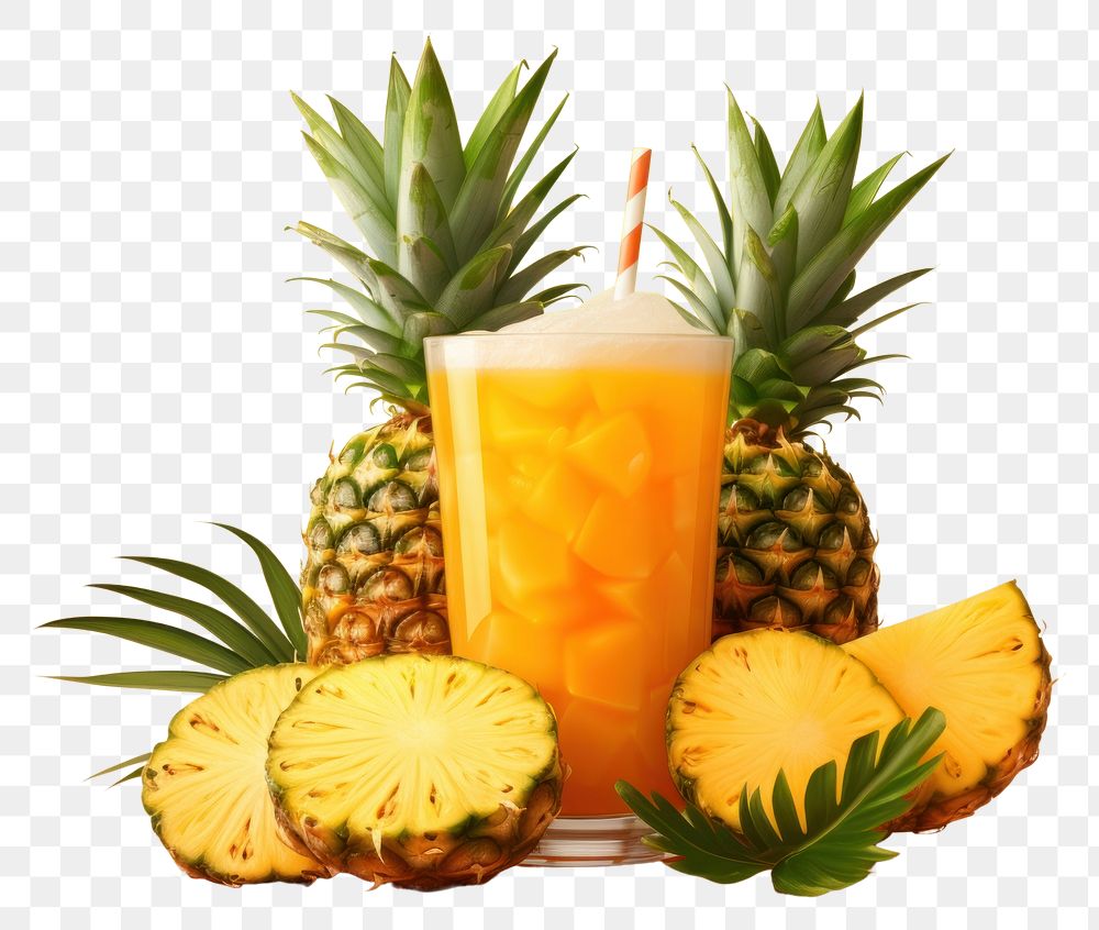 PNG Pineapple fruit juice plant. AI generated Image by rawpixel.