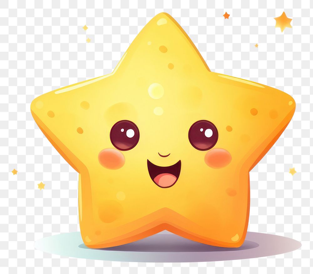 PNG Yellow star anthropomorphic confectionery. AI generated Image by rawpixel.
