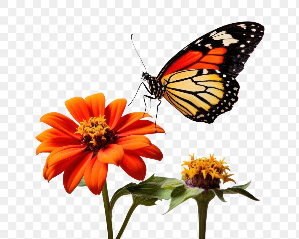 PNG Butterfly flower insect animal. AI generated Image by rawpixel.