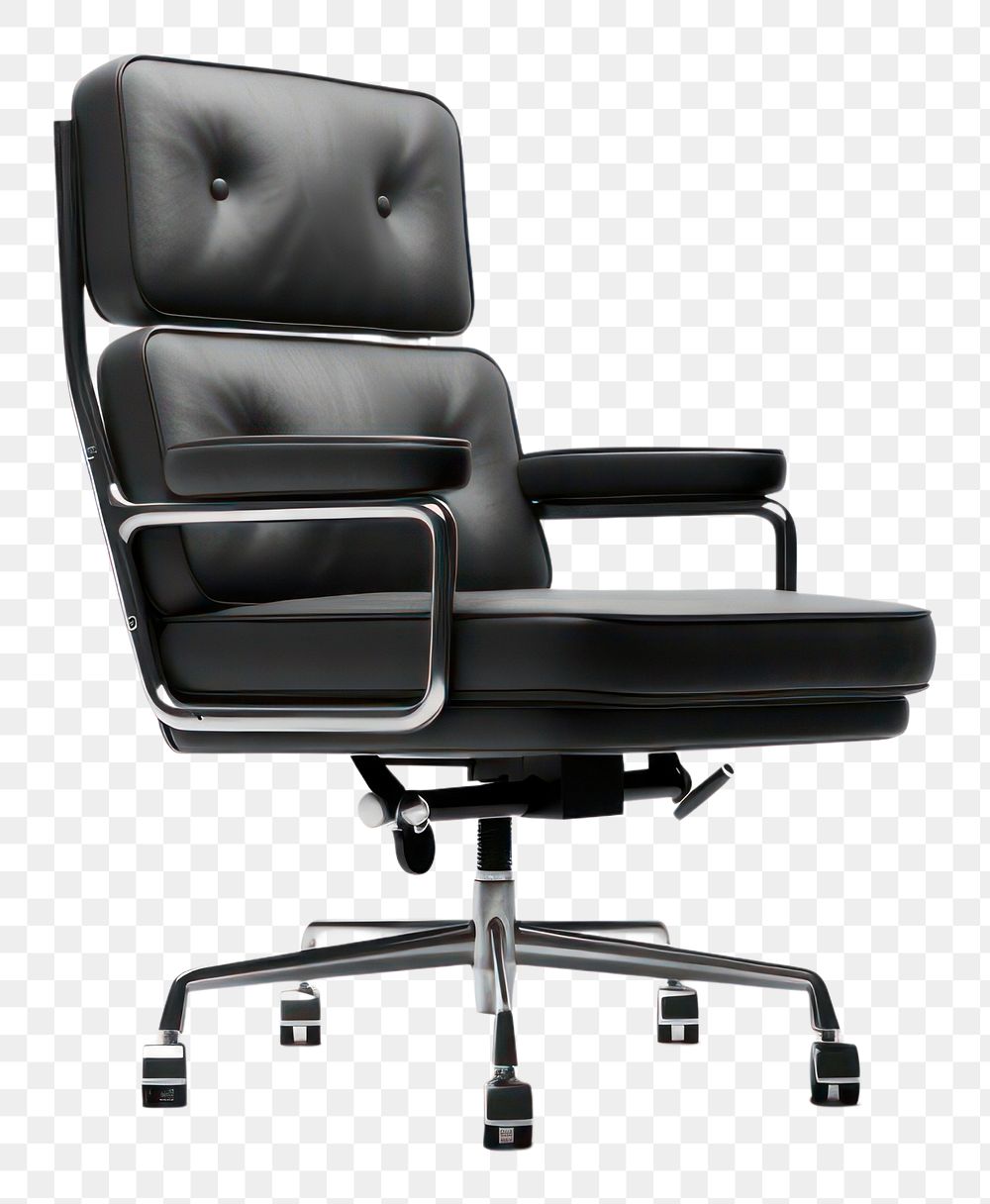 PNG  Chair furniture office white background. 