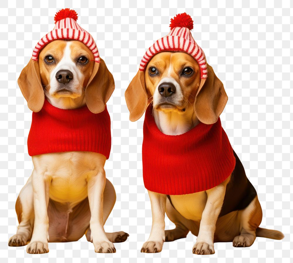 PNG Beagle dog christmas mammal transparent background