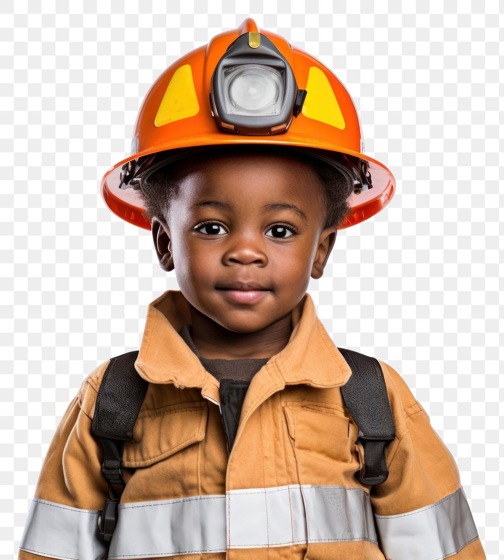 PNG Portrait hardhat fireman helmet transparent background