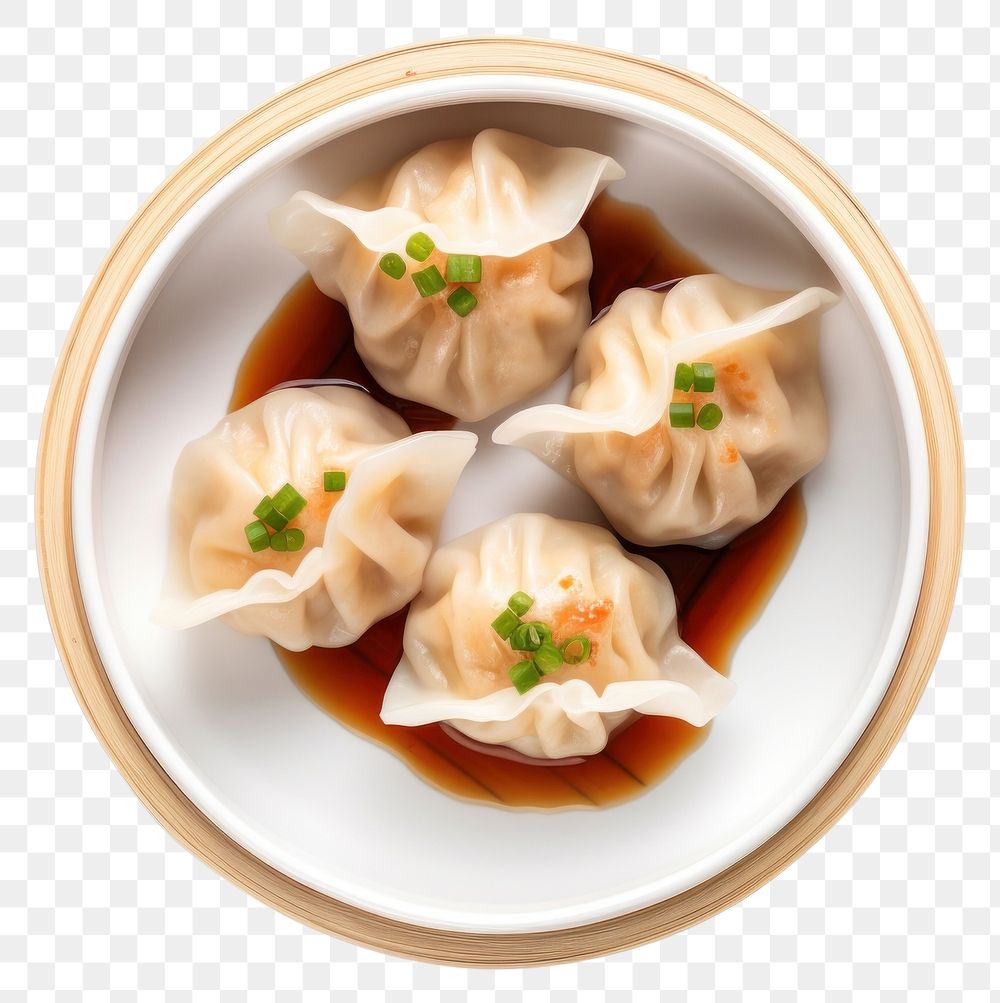 PNG Dumpling plate food meal. AI generated Image by rawpixel.