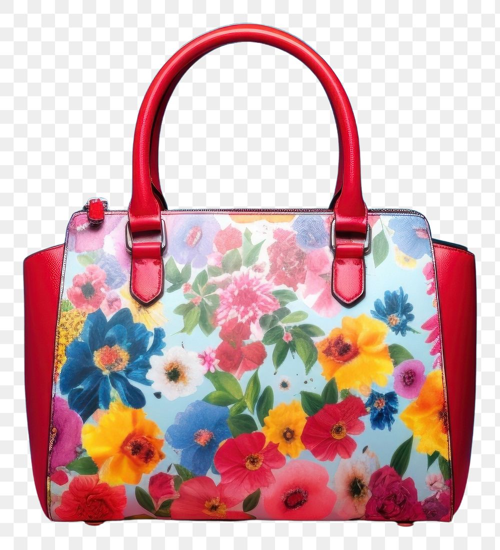 PNG Bag handbag flower purse. AI generated Image by rawpixel.