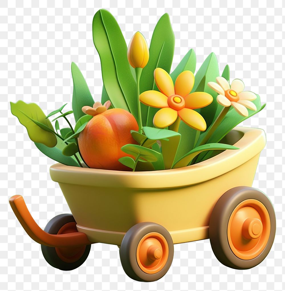 PNG Wheel vehicle flower plant. AI generated Image by rawpixel.