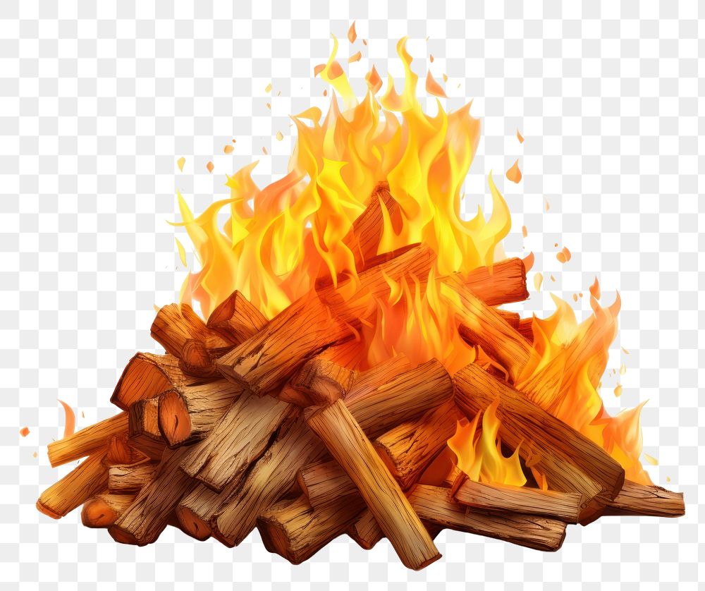 PNG Bonfire white background fireplace firewood. 