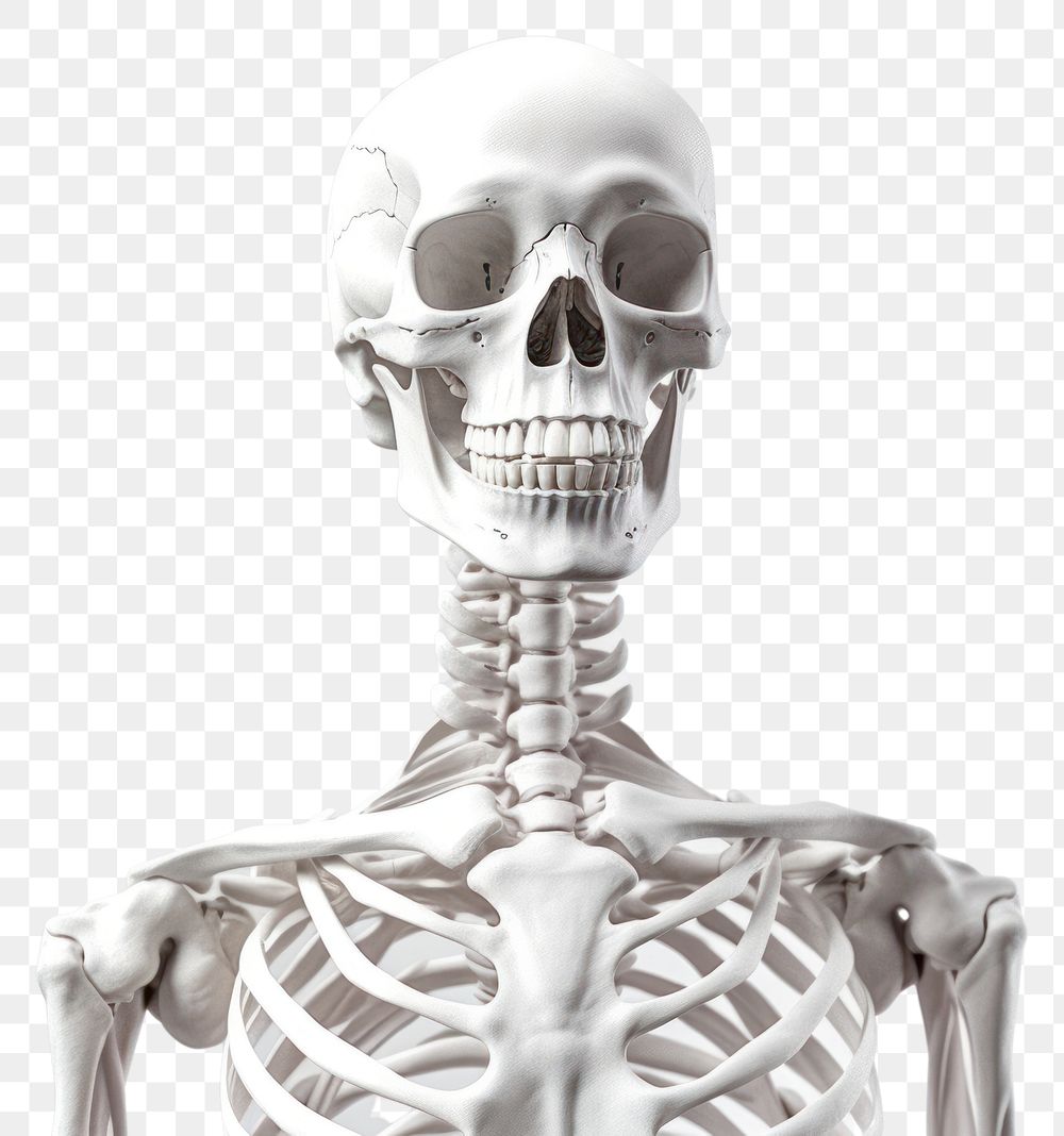 PNG Skeleton portrait anatomy science. 