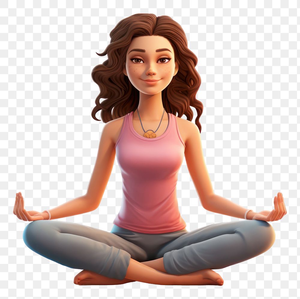 PNG  Sitting sports adult yoga. AI generated Image by rawpixel.