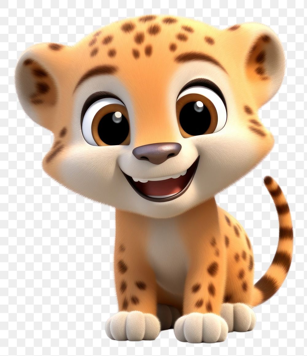 PNG Cheetah cartoon mammal animal. 