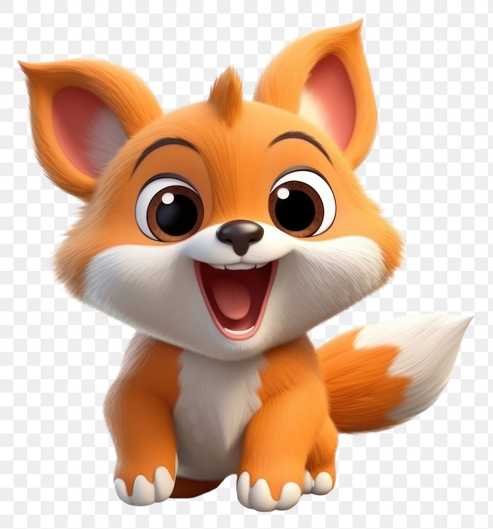 PNG Cartoon fox toy representation. AI generated Image by rawpixel.