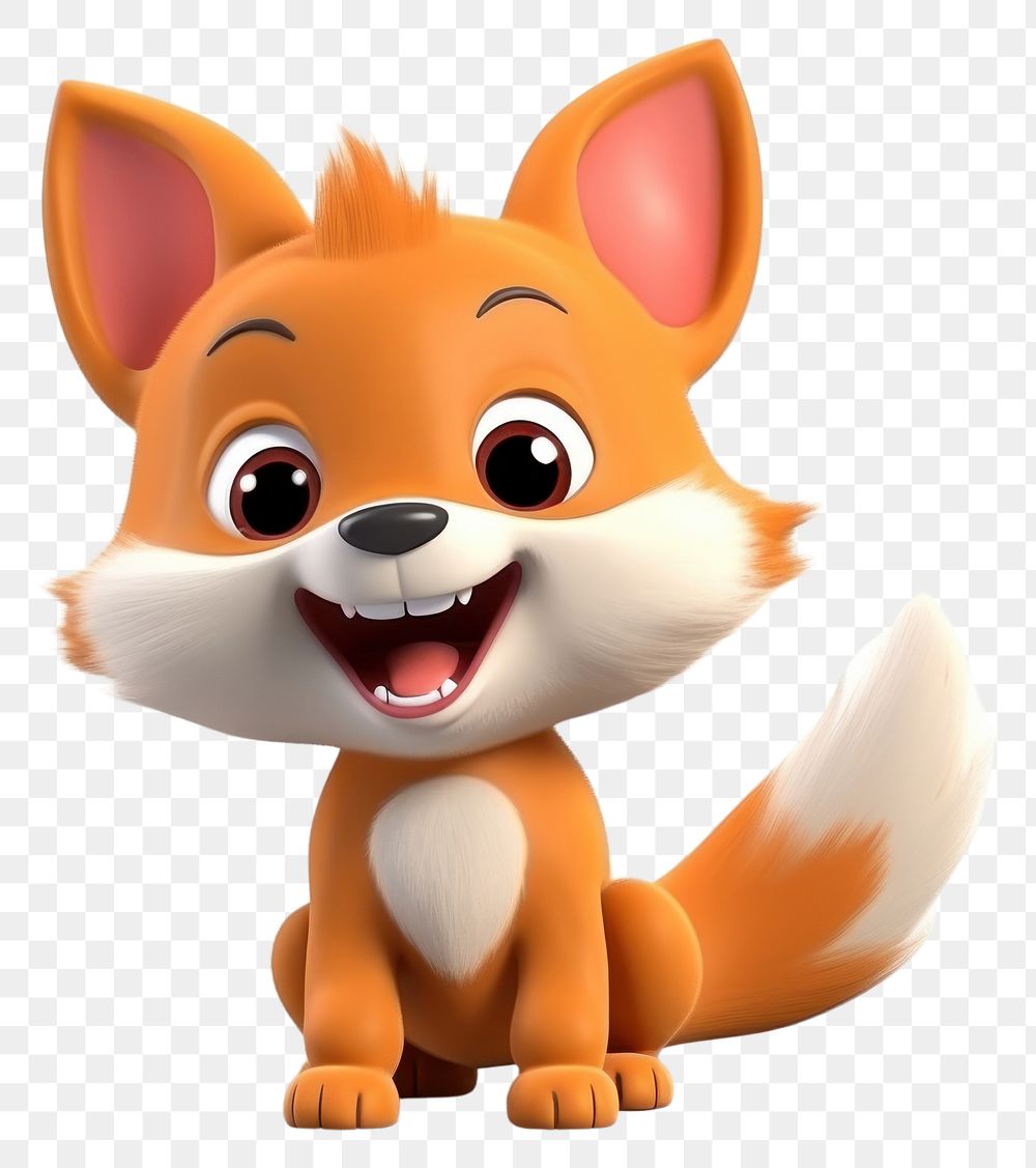 PNG Cartoon mammal animal fox. AI generated Image by rawpixel.