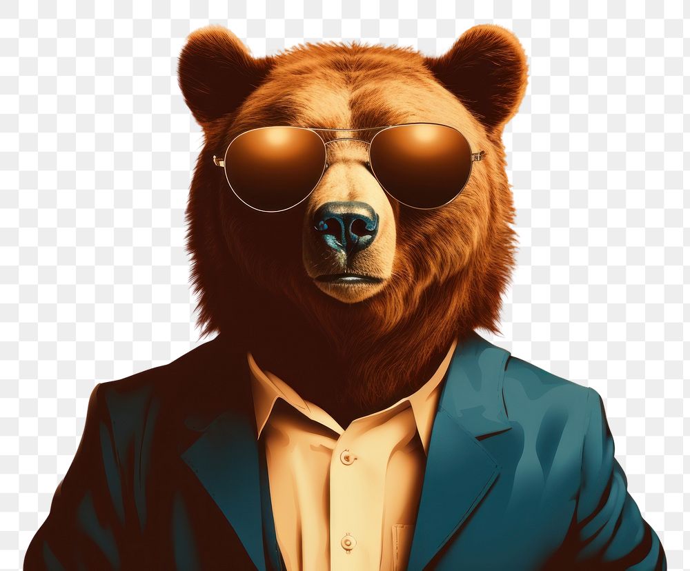 PNG Glasses mammal adult bear. AI generated Image by rawpixel.