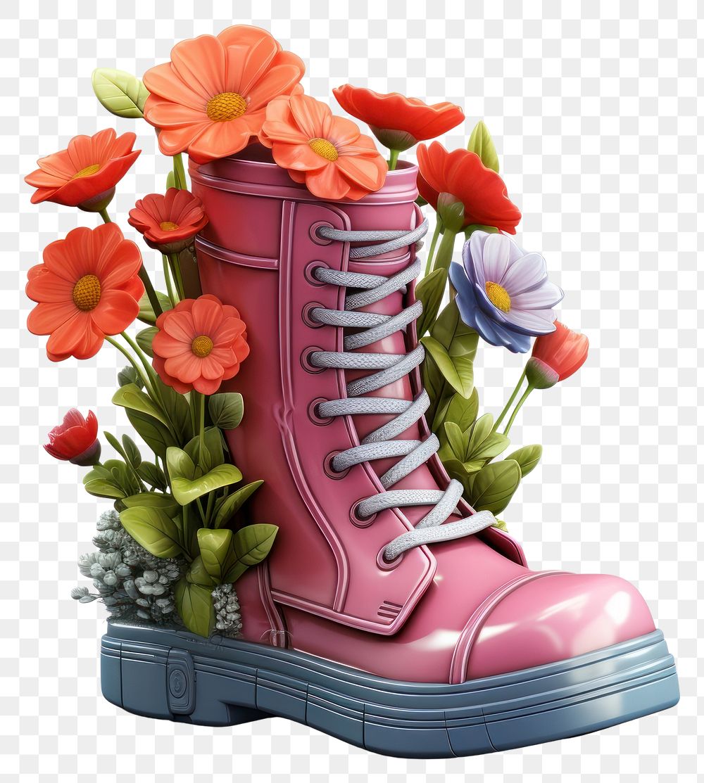 PNG Footwear flower plant shoe. AI generated Image by rawpixel.