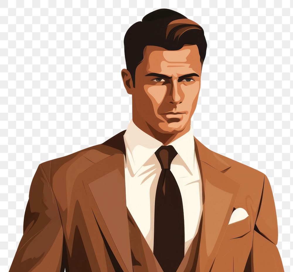 PNG Portrait adult suit tie. AI generated Image by rawpixel.