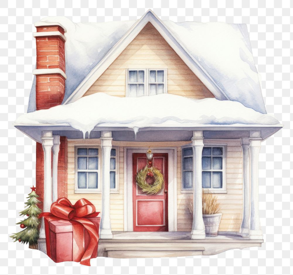 PNG House architecture christmas building transparent background