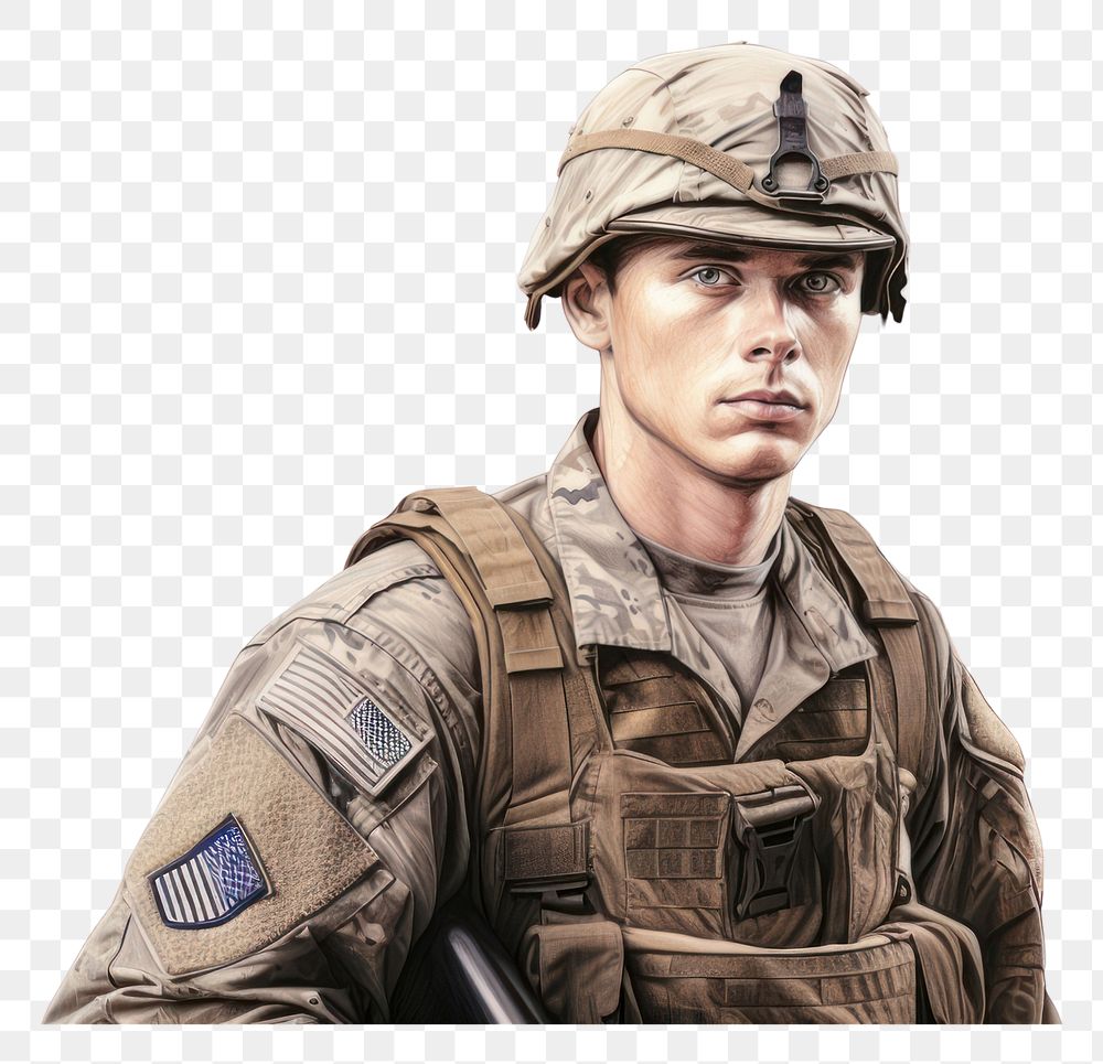 PNG Soldier military helmet adult transparent background