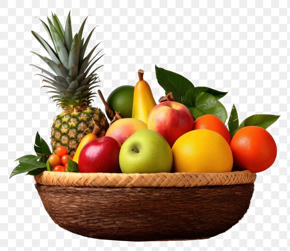 PNG Pineapple basket fruit plant. AI generated Image by rawpixel.