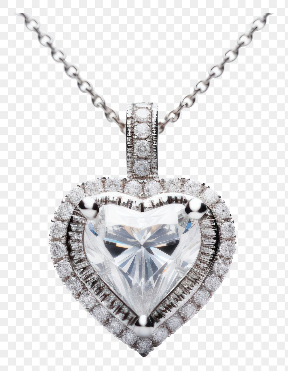 PNG Necklace diamond gemstone jewelry transparent background