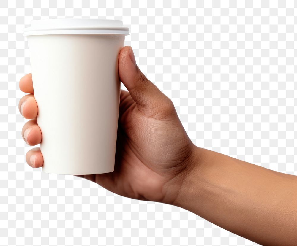 PNG Coffee finger hand cup. AI generated Image by rawpixel.