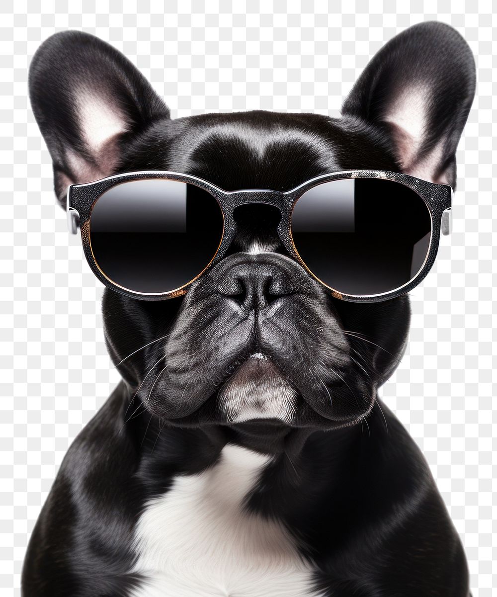 PNG Sunglasses bulldog mammal animal. 