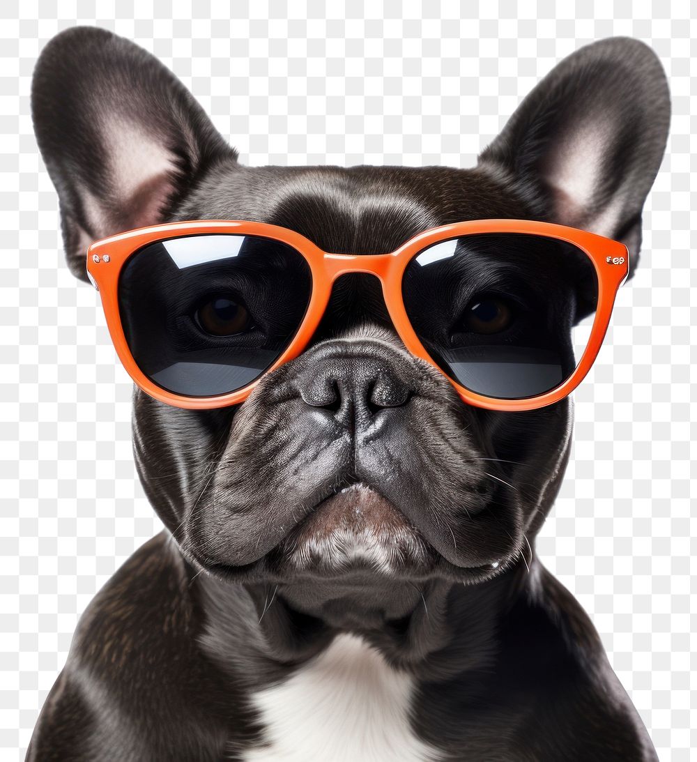 PNG Sunglasses bulldog mammal animal. AI generated Image by rawpixel.