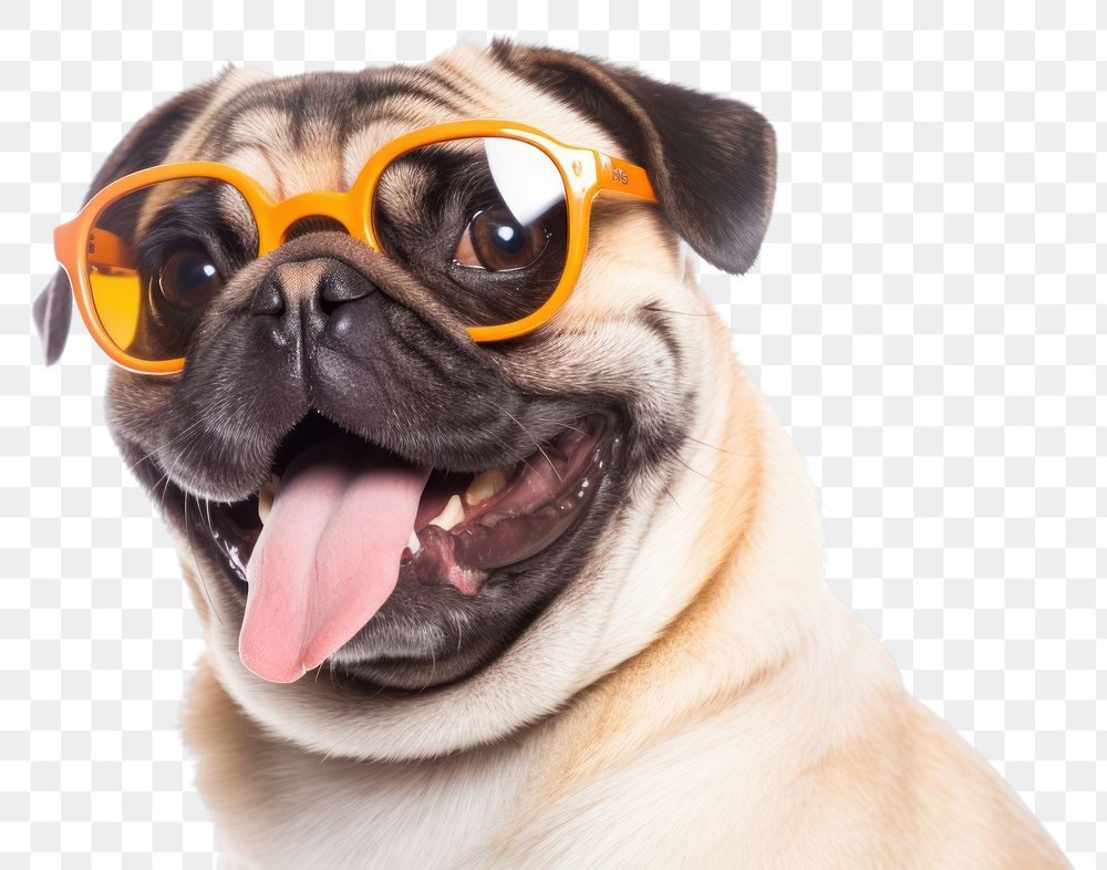 PNG Sunglasses mammal animal pug. AI generated Image by rawpixel.