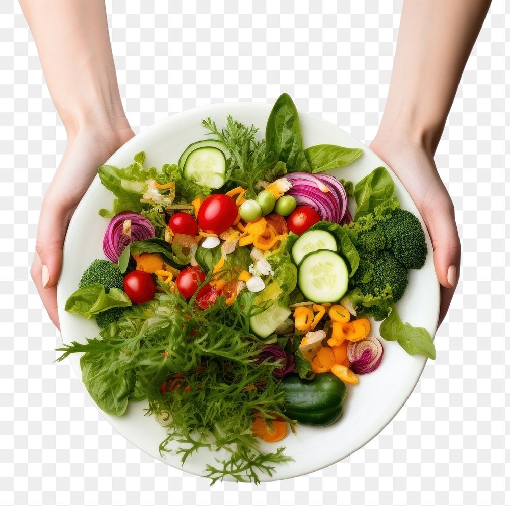PNG Plate food midsection vegetable. AI generated Image by rawpixel.