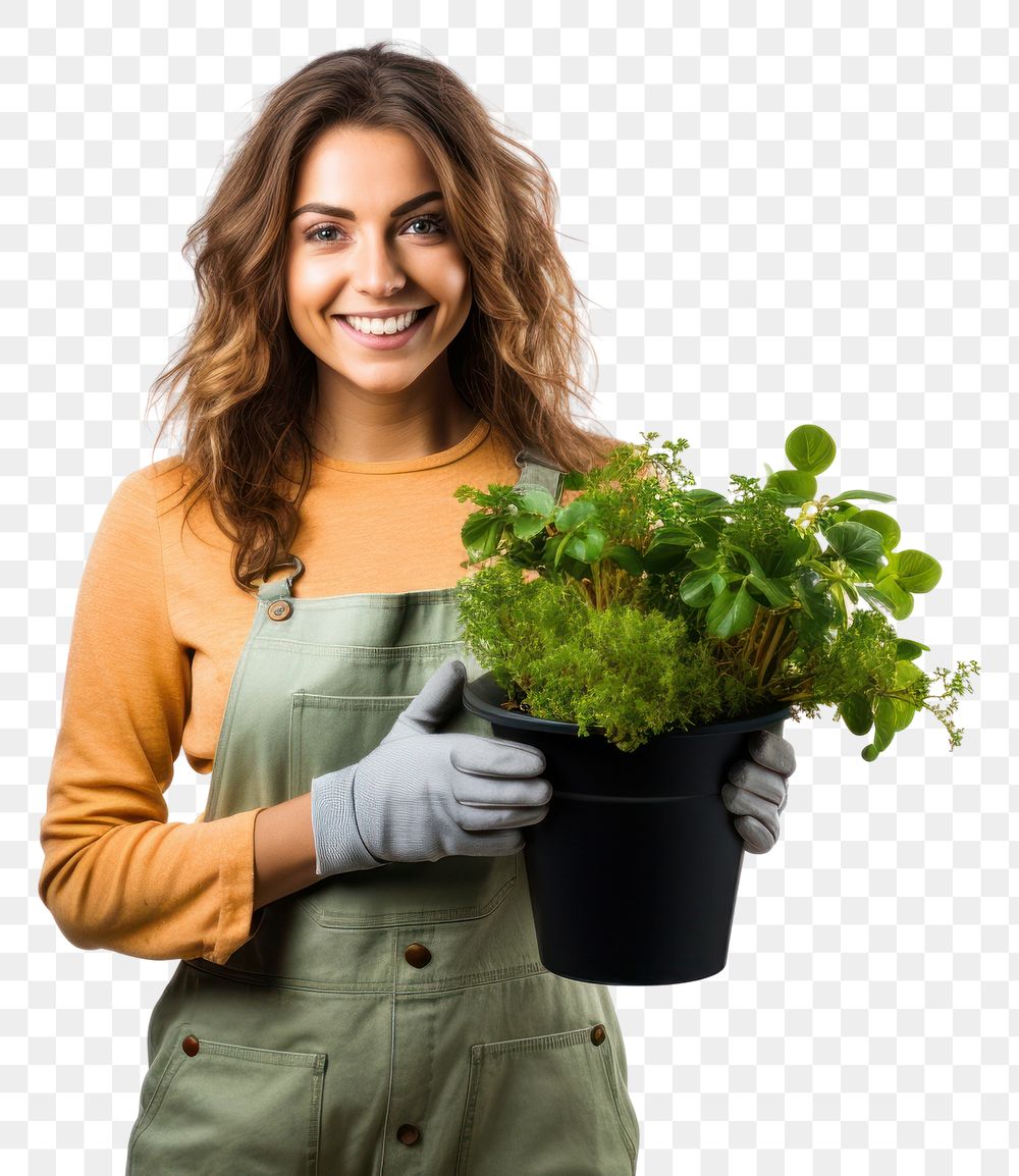 PNG Gardening adult plant agriculture. AI generated Image by rawpixel.