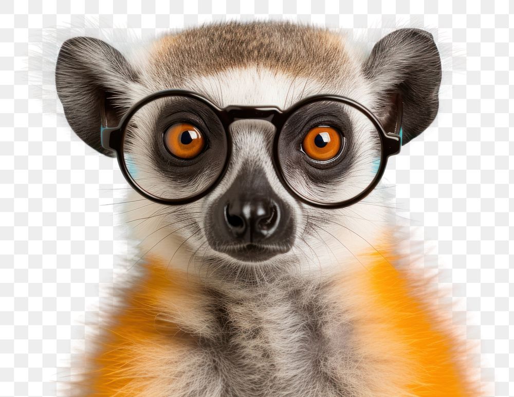 PNG Glasses animal mammal accessories. AI generated Image by rawpixel.