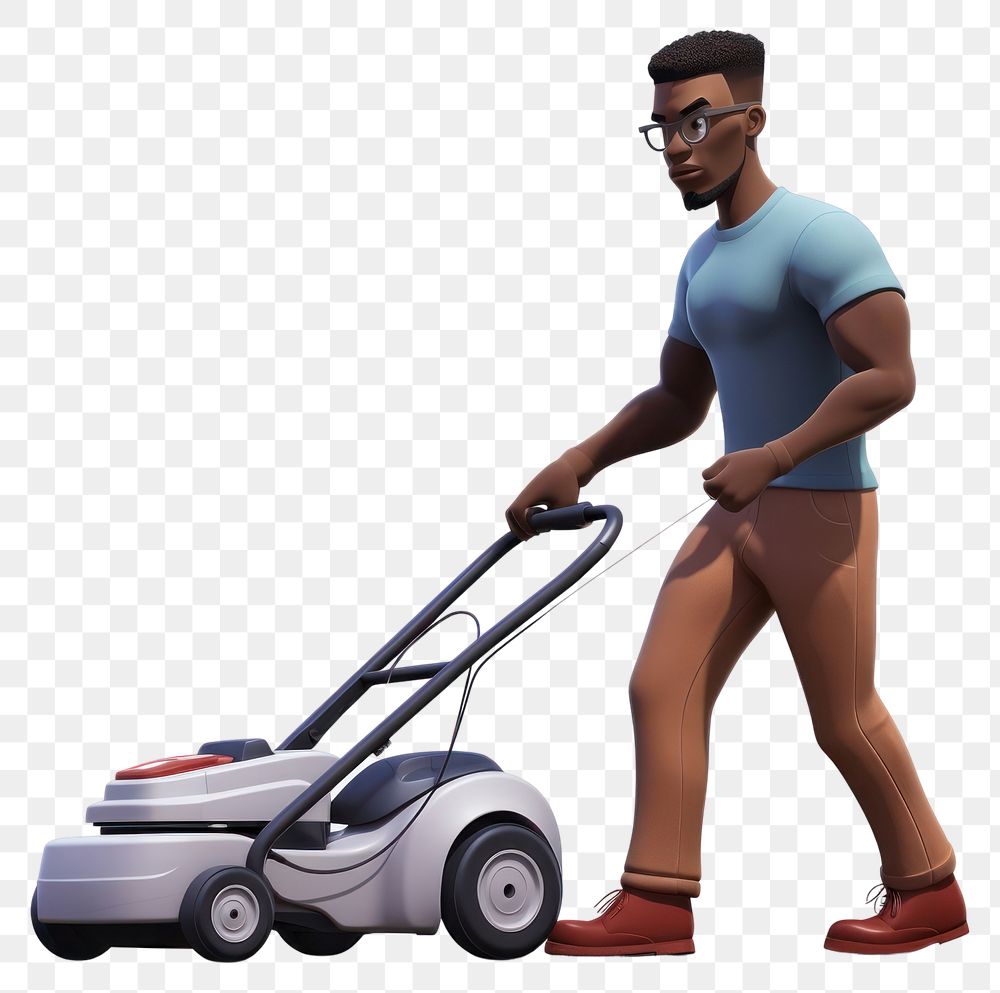 PNG Lawn cleaning cartoon mower. AI generated Image by rawpixel.