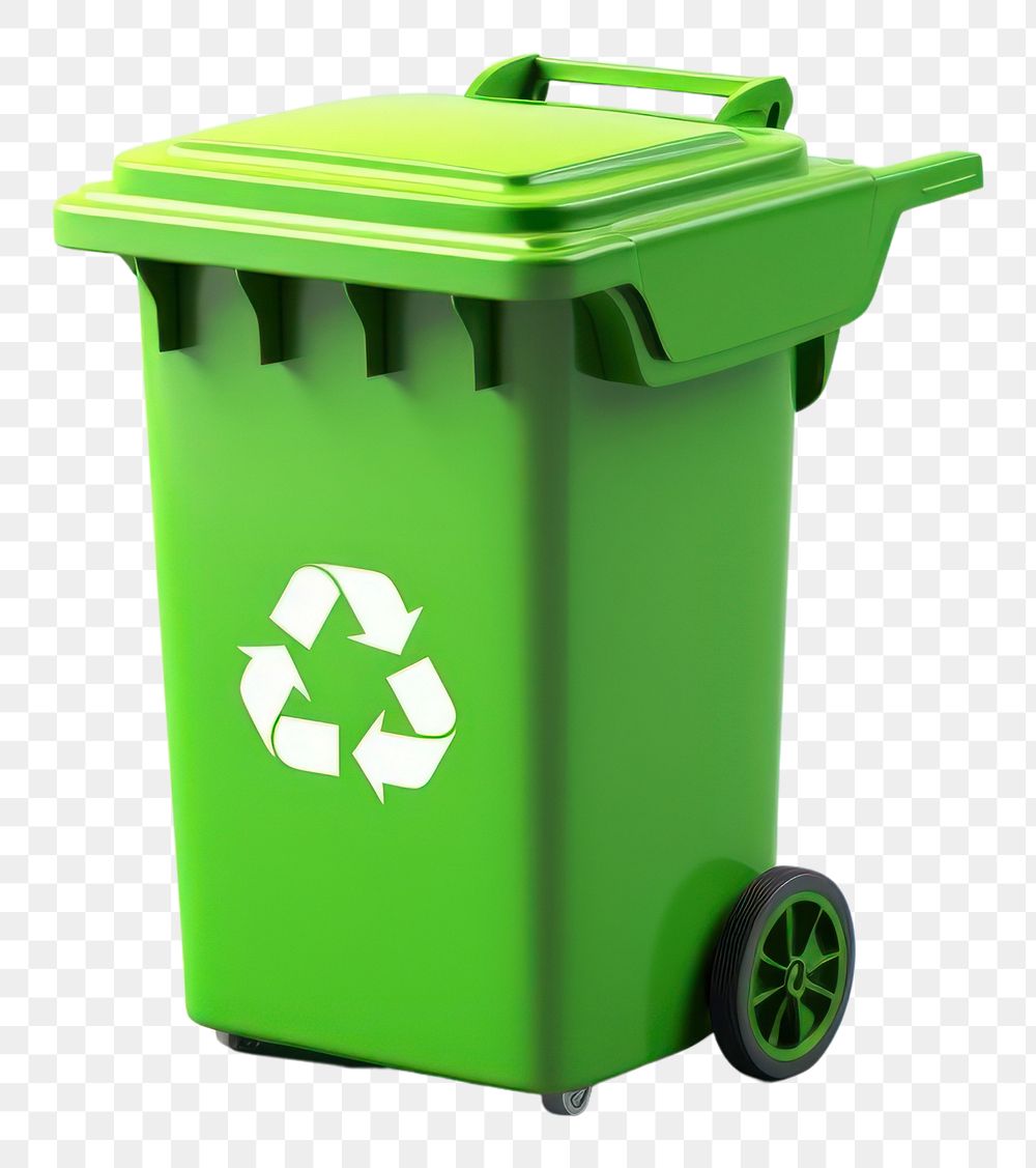 PNG Garbage green white background container. AI generated Image by rawpixel.